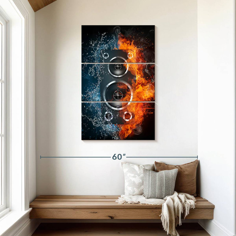 Abarca Fire and Water Loudspeaker, 45" H x 28" W