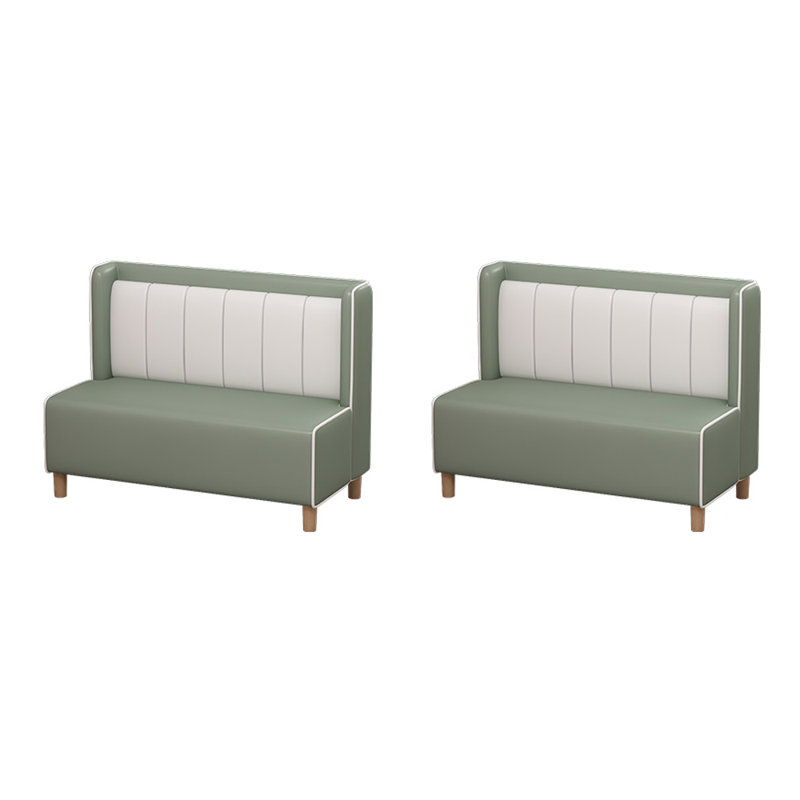 Banc rembourré Leathaire, Blanc / vert