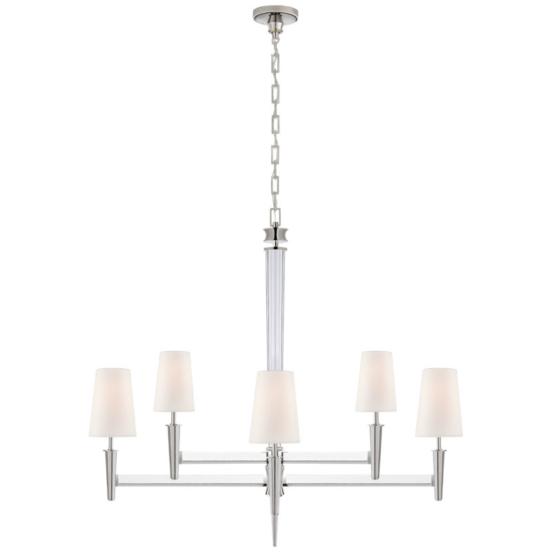 Thomas O'Brien Lyra Two Tier Chandelier, Polished Nickel