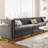Modway Sanguine Channel Tufted Performance Velvet 3-Seat Modular Sectional Sofa-112923872