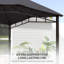 Outsunny 3x3(m) Outdoor Gazebo Pavilion Shade Gazebo Steel Frame Grey