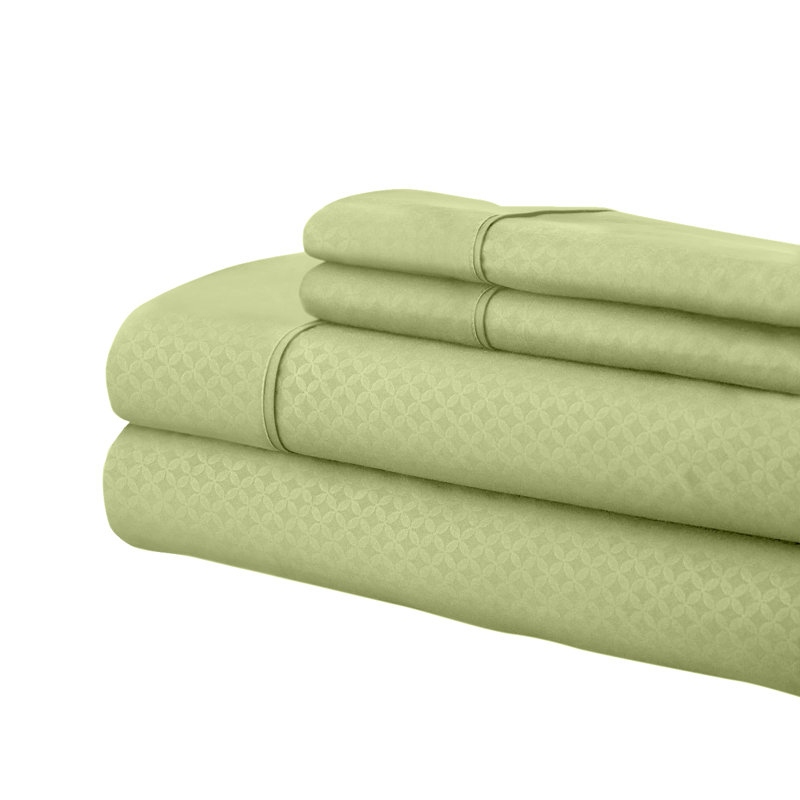 Microfiber Sheet Set, Sage, Full Sheet Set + Fitted Sheet + 2 Pillowcases
