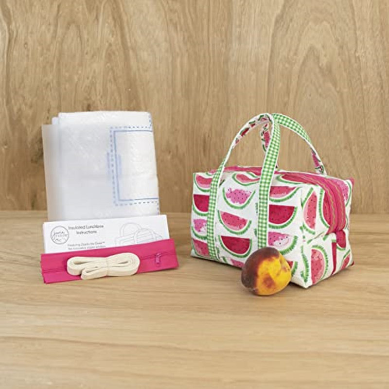 Trousse de couture fourre-tout June Tailor, fermeture à glissière rose