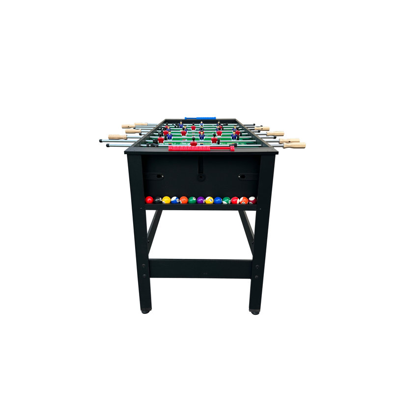 Black 48" 2-in-1 Foosball and Pool Game Table