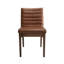 Chaises de salle à manger rembourrées avec pieds en caoutchouc (ensemble de 2), brun cognac