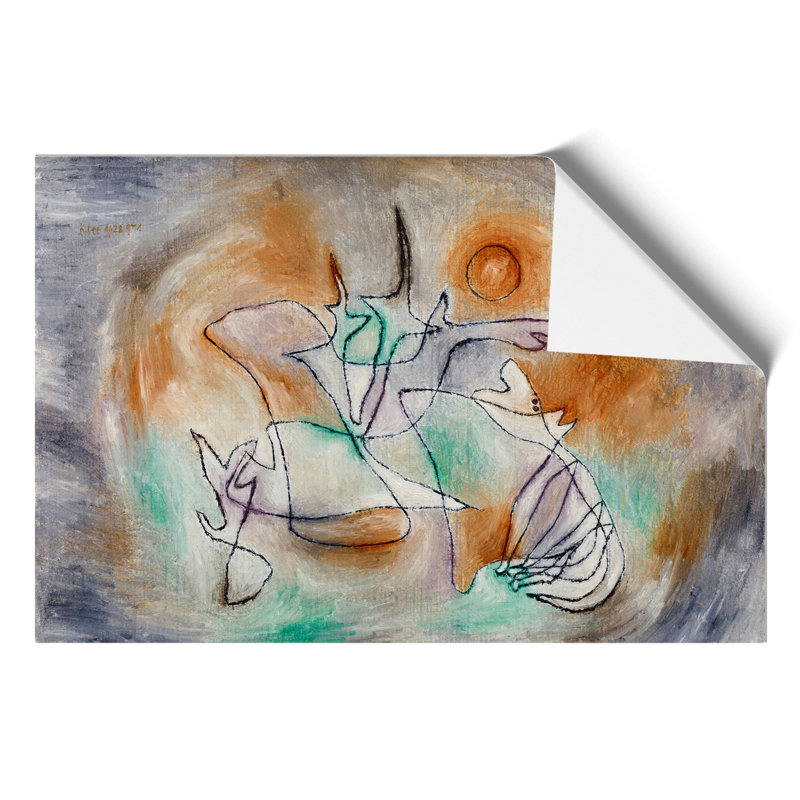 Howling Dog by Paul Klee - No Frame Painting, 42cm H x 59cm W x 0.1cm D
