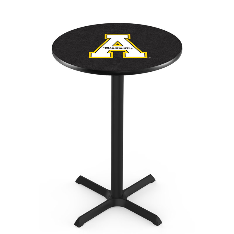 NCAA Round Metal Base Dining Table, Appalachian State University