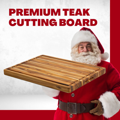 Planche à découper en bois de teck de qualité supérieure avec grain de bord BEEFurnI