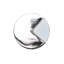 Spectra large round knob in Platinum finish with Bright White
