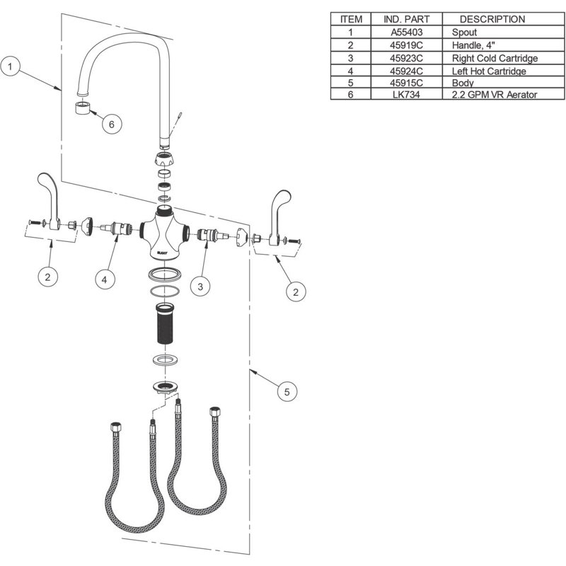 Commercial Single Hole Bathroom Faucet