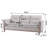 Modern Solid Wood Sofas, Blue Stripes Polyester For Living Room