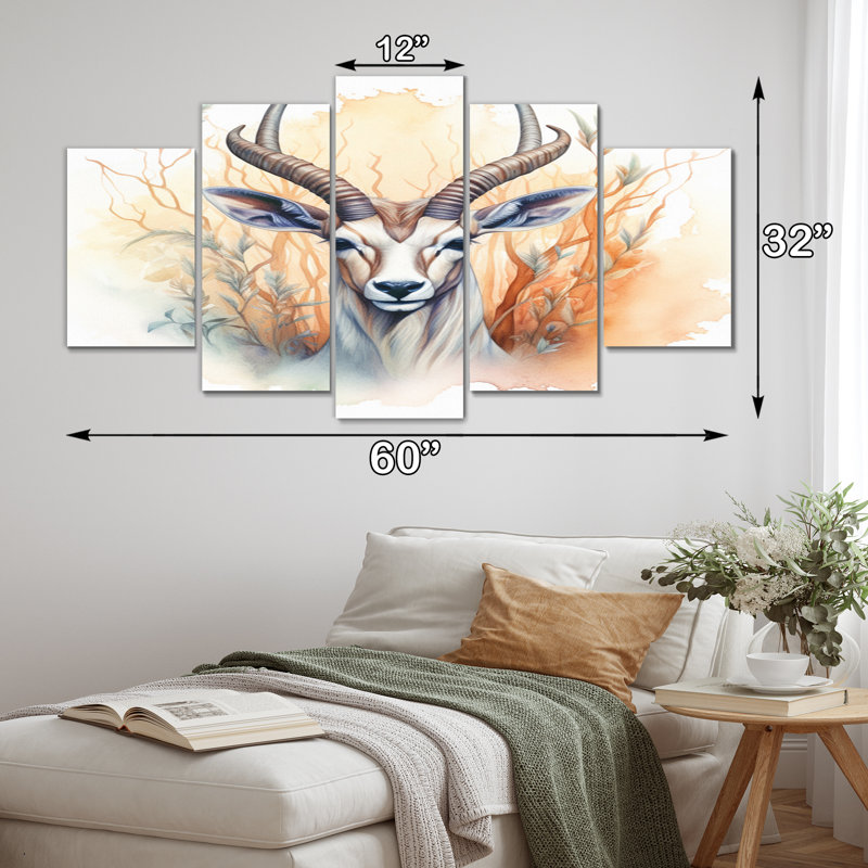 Ensemble de 5 décorations murales en métal