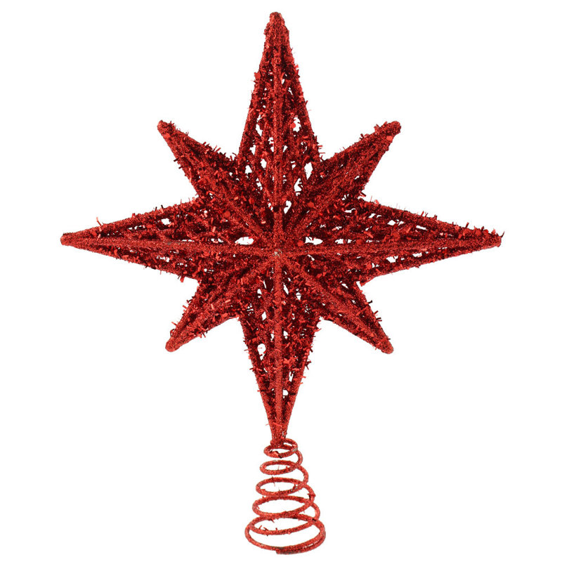 26cm Astrology & Stars Tree Topper, Red