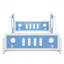 Lit, lit plateforme classique en forme de voiture avec roues-1304909366
