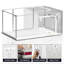 Petits bacs de rangement empilables Sorbus, paquet de 2, structure en métal, conception pliable transparente, fermeture à glissière, paquet de 4, petit-124175922
