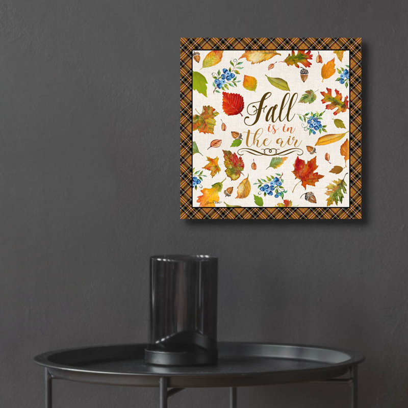 «Fall Is In The Air» par Jean Plout, art mural en verre acrylique, 12 po x 12 po, 12 po x 12 po