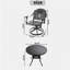 5-Piece All-Weather Cast Aluminum Dining Set, Include 4 Swivel Chairs and 39.37" Round Table With Black Frame (same sku: W1710S00438 )