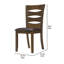 Chaise d'appoint à dossier échelle en brun