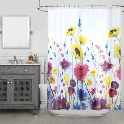 Rideau de douche simple en tissu Kalson