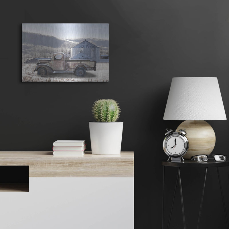 «Rustic Winter Farm» par Lori Deiter, H 16 po x l 24 po