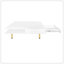 Table basse carrée ultra brillante avec 4 pieds dorés et 2 petits tiroirs-120938763