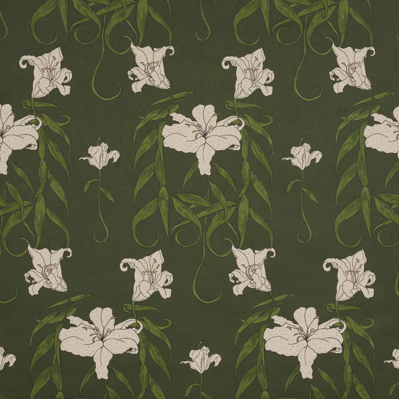 Schumacher X Backdrop Lady Lilith Wallpaper, Green