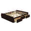 Base de lit plateforme moderne en bois, comprend 6 tiroirs de rangement pour un maximum d'espace-129205185