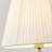 White + Nut-brown Fabric + Solid Wood Free form Floor Lamps