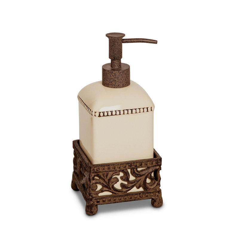 Rustic Multi-Color Embossed Aluminum Soap Dispenser