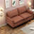 Comfortable Leather Sofas 55.9 Inch Modern Compact Loveseat For Home
