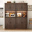 Garde-manger de 72 po de hauteur avec lumière DEL, prise de courant et tablettes de porte-1281703489