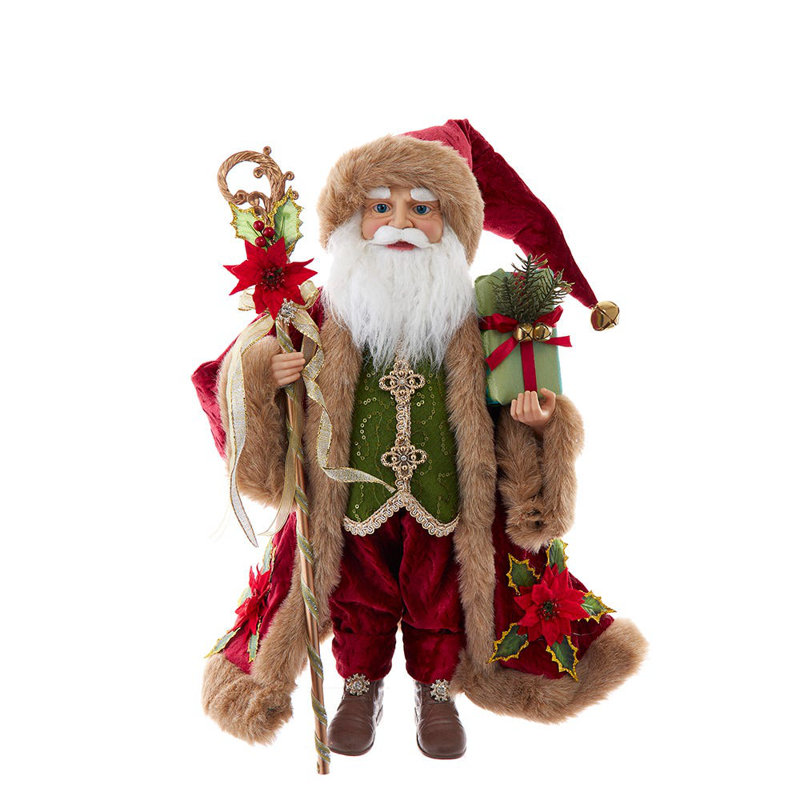 Kurt Adler 18-Inch Kringles Elegant Red Santa
