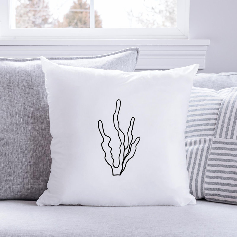 Nautical Sea Life_482 - Coussin décoratif avec coussin décoratif, H 14 po x l 14 po