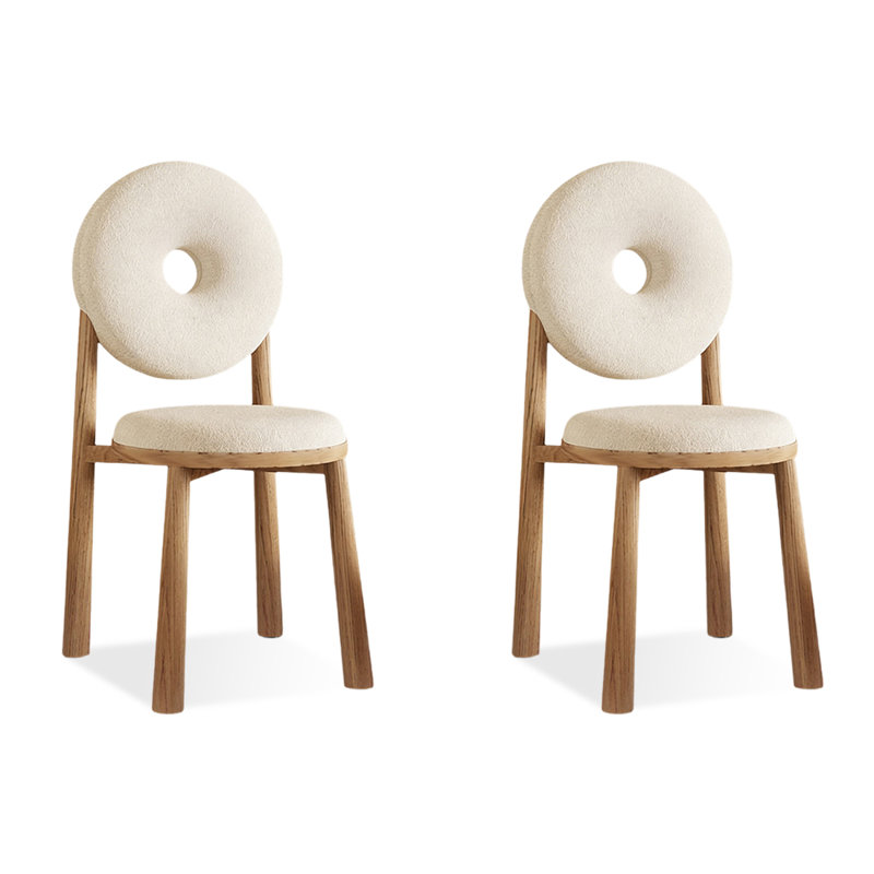 Ensemble de 2 chaises d'appoint Modern Beige