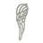 Rustic antique gold finish cast iron angel wings wall sculptures, set of 2 — each 3.75" W x 0.25" D x 11.5" H-1415744397
