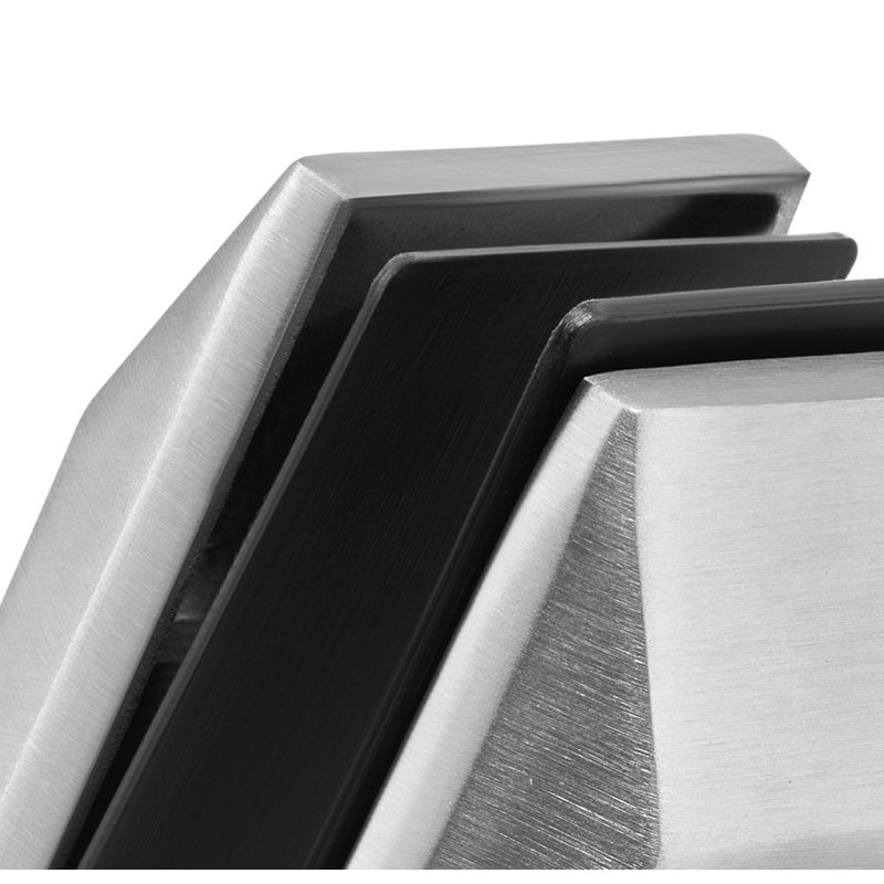 Support de balustrade carrée en verre, paquet de 10 pinces en verre 304 en acier inoxydable, compatible verre trempé de 0,31 po à 0,47 po