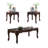 3Pc Dark Cherry Finish Coffee & End Table Set