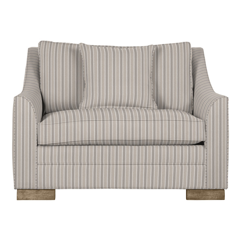 Nicholas Chair And A Half, Hampton, Perigold Piccadilly Stripe Patina
