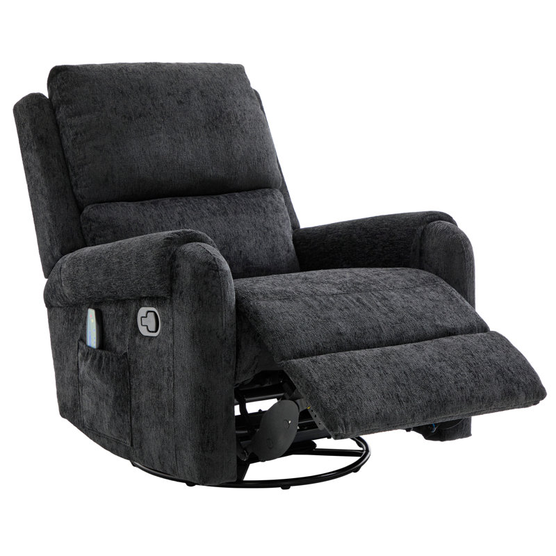 Fauteuils inclinables multifonctionnels en chenille, design noir moderne pour la maison