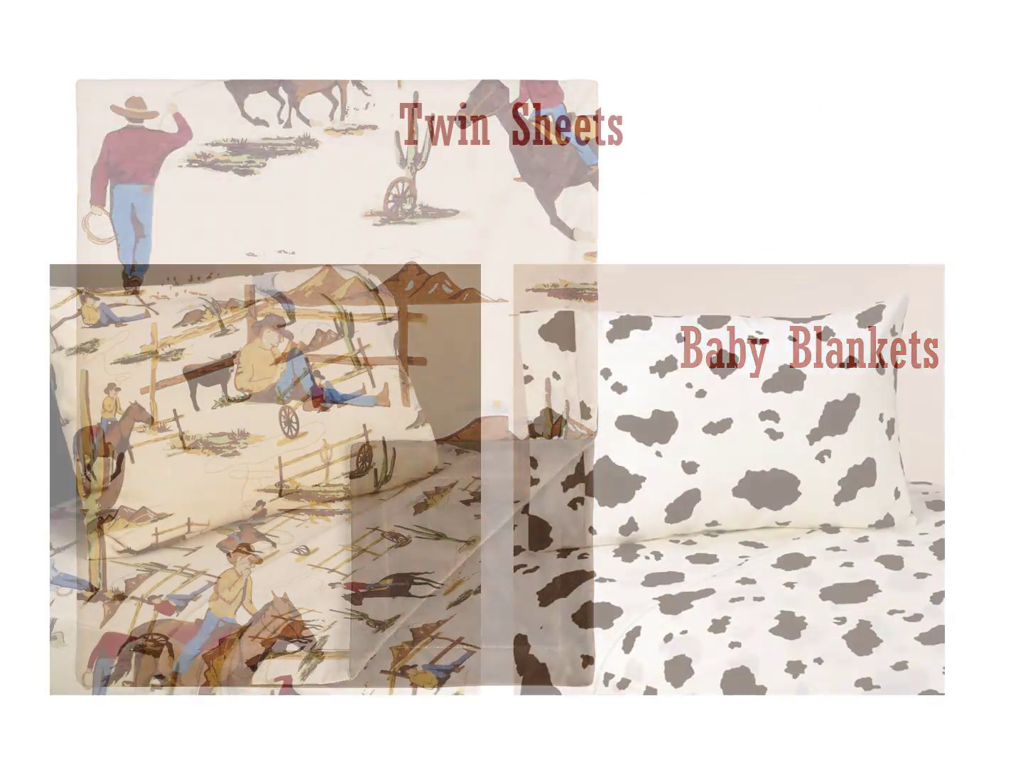 Sweet Jojo Designs Cow Print Fabric Storage Bins - Set Of 2 Foldable Toy Organizers, 11x10.5x10.5in