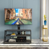 Multi-Function Angle And Height Adjustable Tempered Glass  TV Stand