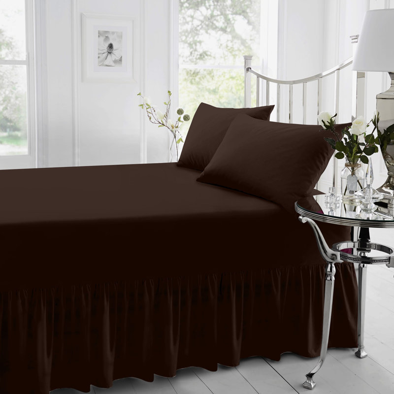 Percale Valance Sheet Polycotton Solid Colour Bed Sheet Single Double King Super King Machine Washable High Quality