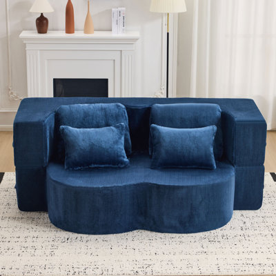 Grand canapé-lit pliable, canapé-lit futon en chenille, canapé-lit convertible en mousse haute densité, canapé-lit pliable pour salon, chambre d'amis, chambre à coucher