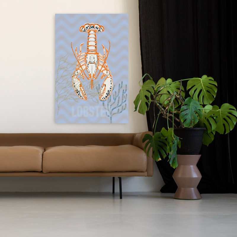 Art mural stylisé «Lobster», H 48 po x l 32 po