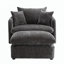 Fauteuil d'appoint pivotant surdimensionné rembourré avec repose-pieds-131277057