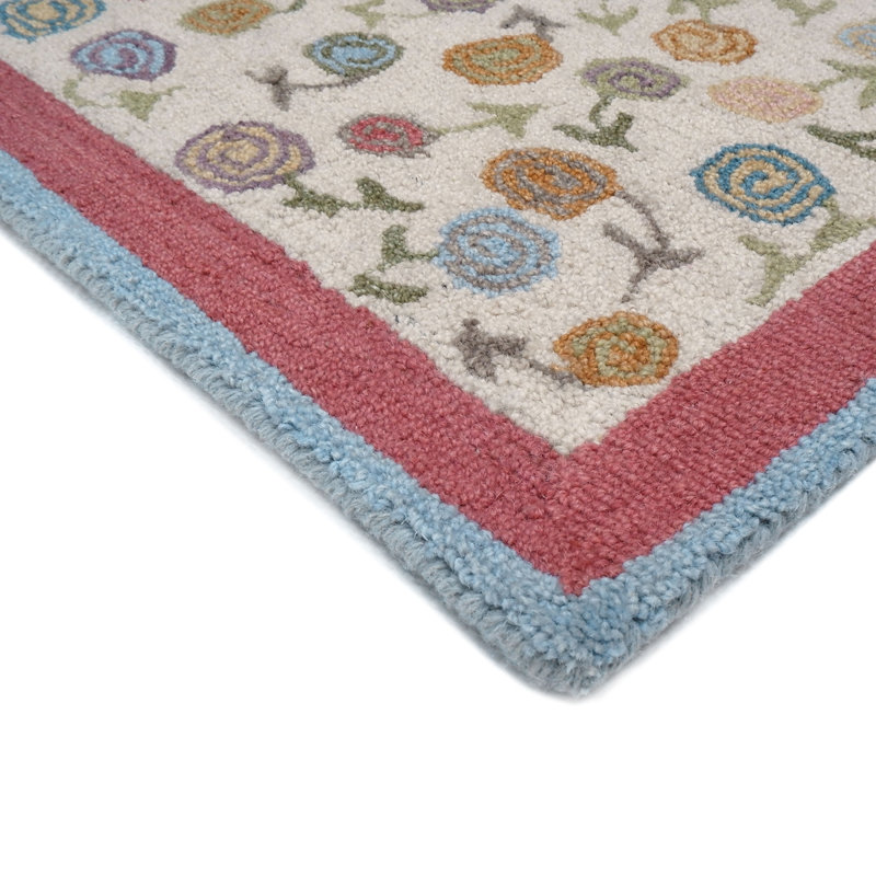 Florals Area Rug, Natural, 8' x 10'