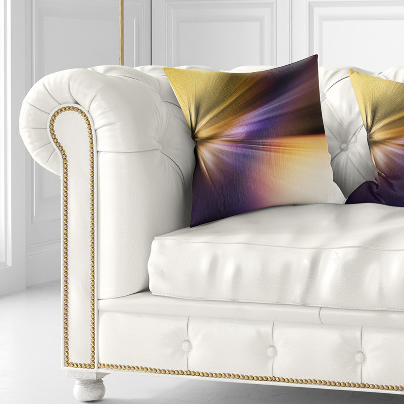 Rays of Speed - mauve brun - coussin imprimé abstrait, 18 po x 18 po, Carré