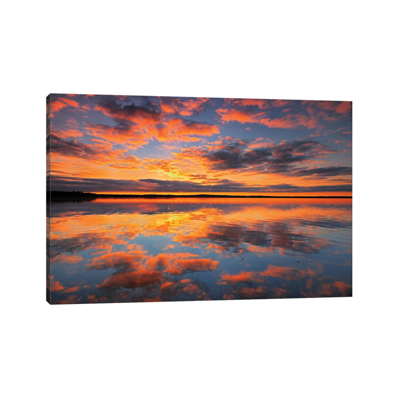 Canada, Saskatchewan, Prince Albert National Park. Sunrise On Namekus Lake. by Jaynes Gallery - Wrapped Canvas Gallery-Wrapped Canvas Giclée