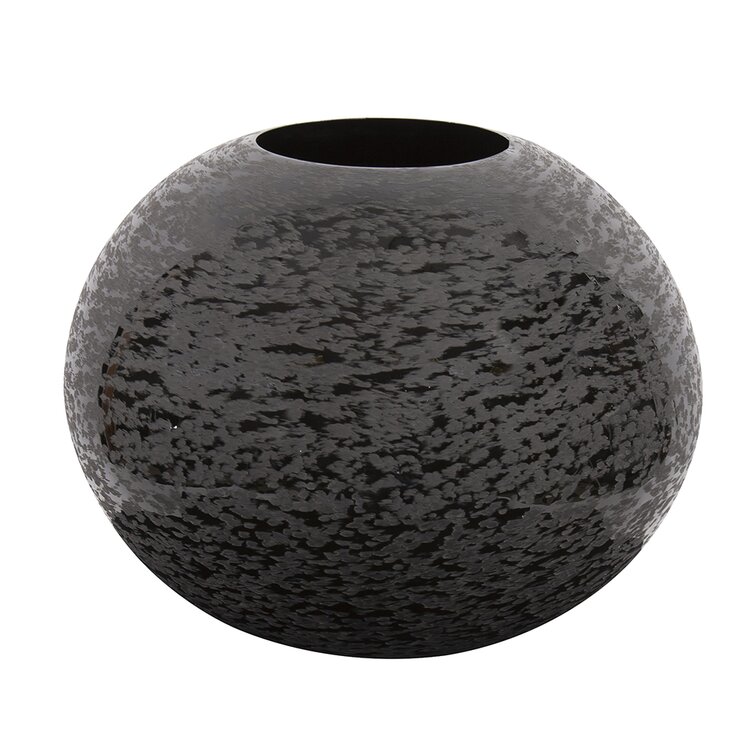 Vase de table en métal 9" black Erman