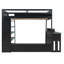 Lit mezzanine double en bois-498432303